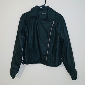 Black faux leather jacket